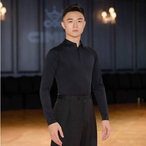 丹珍舞服男款上衣国标舞服男士国标舞蹈练功服摩登舞成人服装W03