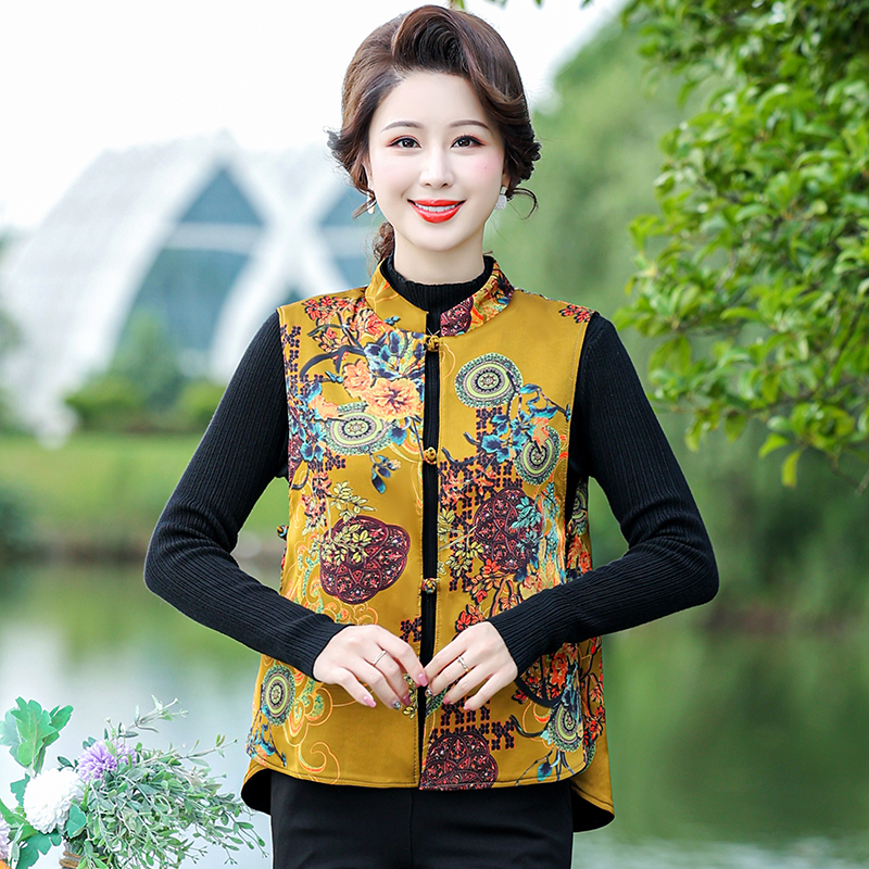 双面穿女马甲新款中式爆款双面穿春秋复古百搭香云纱新款女装