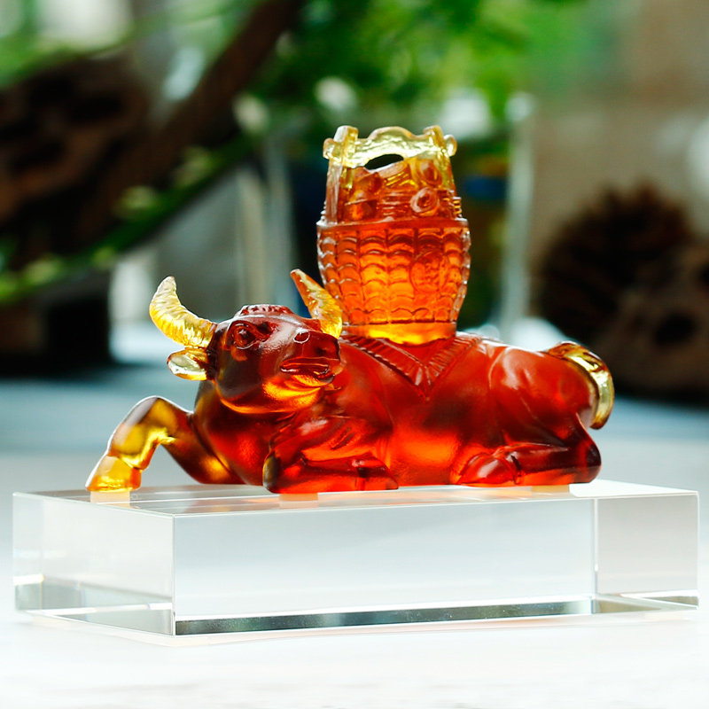 放在酒柜上的装饰品琉璃生肖牛生日礼物勇敢牛牛属牛的吉祥摆件,家居饰品,装饰摆件,淘宝优惠券,粉丝福利购,淘宝优惠卷