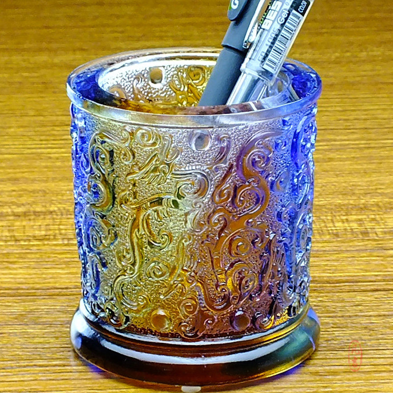 纪念品水晶玻璃笔筒琉璃教师礼物