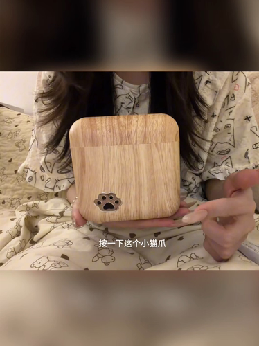 小猫爪实木小夜灯卧室睡眠灯床头灯氛围灯送女友闺蜜生日礼物