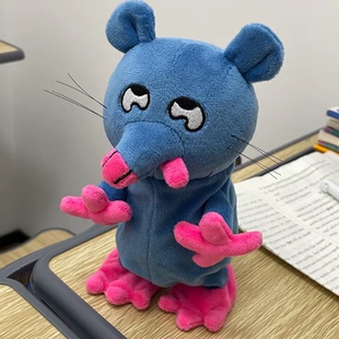 会走路可爱猥琐老鼠小妹妹想我了没有呀毛绒玩具语音公仔娃娃丑