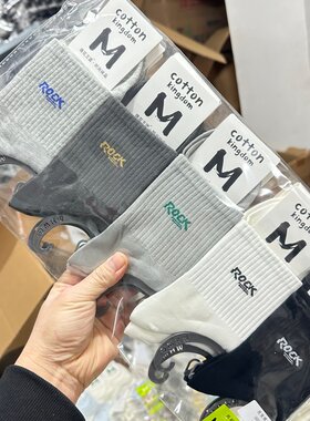 春夏款中腰中筒棉袜男款网