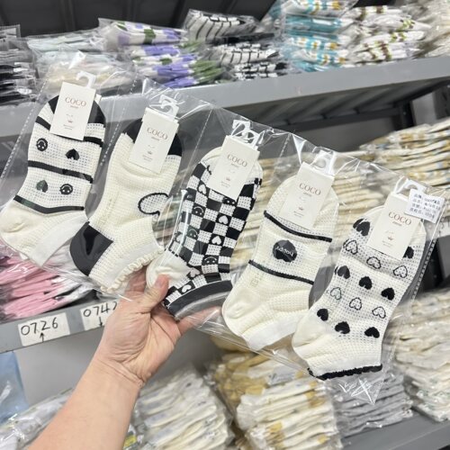 网面薄款竹纤维女士船袜