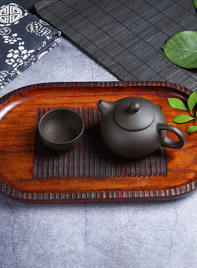 精品木屋木盘 创意椭圆木盘正方形木盘 实木植物漆托盘 果盘