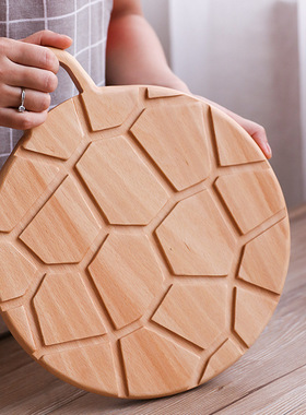 Detomate 日式榉木龟甲状砧板实木菜板家用厨具案板寿司木板