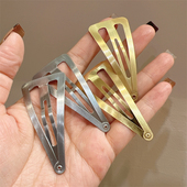 拉丝质感欧美金属风银色金色三角形简约BB夹韩版 时尚 甜酷边夹发夹