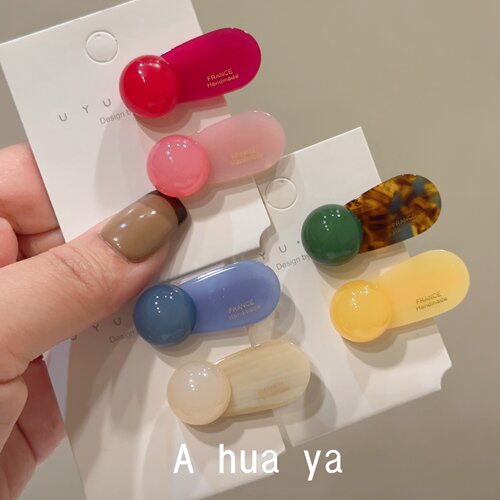 甜美可爱少女风小巧醋酸鸭嘴夹