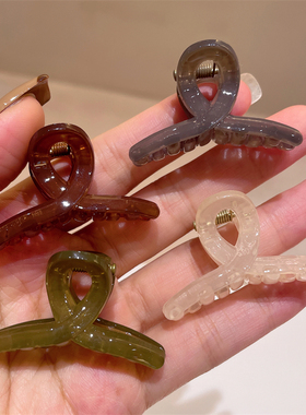 果冻色可爱精致小抓夹韩版百搭刘海侧边小爪夹少女心纯色绿色发夹