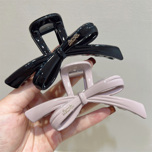 韩版甜美蝴蝶结PC鲨鱼夹抓夹