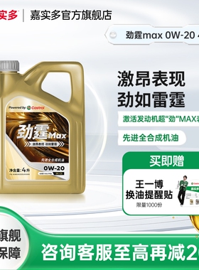 嘉实多机油全合成极护0W20 4L 劲霆Max VW508 汽车机油官方旗舰店