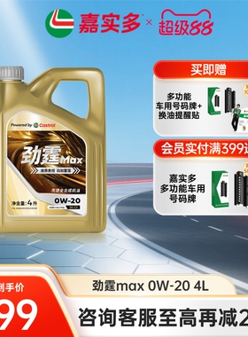 嘉实多机油全合成极护0W20 4L 劲霆Max VW508 汽车机油官方旗舰店