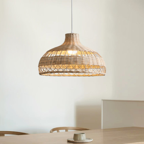 赶灯荟侘寂风餐厅卧室藤编吊灯
