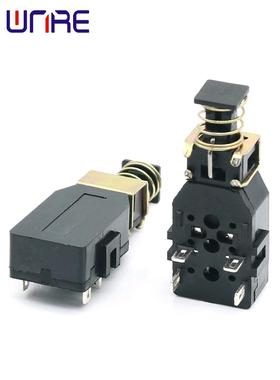 四脚直键开关GST-P4-T质感清脆按键自锁开关黑色琴键按钮启动开关