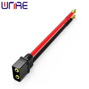 QS8-S公头带φ4.0香蕉公头110A大电流航模插头电动车锂电池连接线