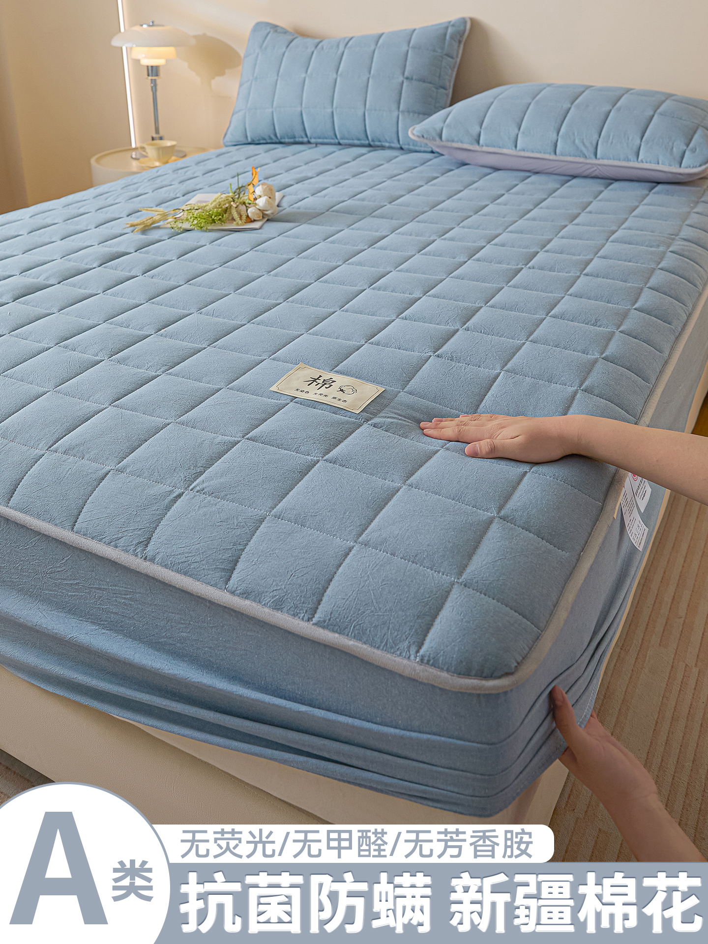 纯棉夹棉床笠2025新款四季通用加厚全包床罩套床垫套保护罩床垫套