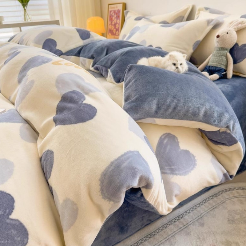 【A级母婴可用】牛奶绒四件套