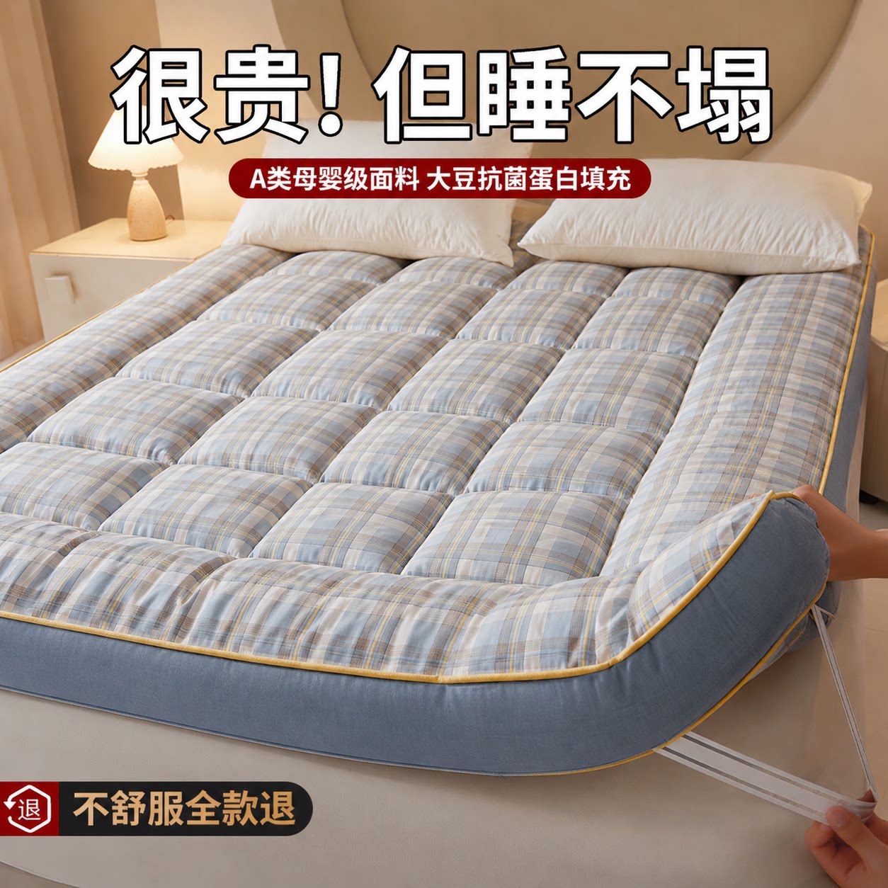 抗菌床垫家用卧室软垫床褥垫子180x200租房专用榻榻米垫被床褥子A图片