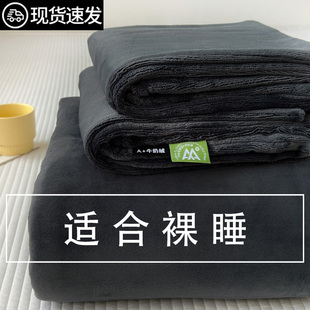 冬天牛奶绒床单单件冬季 保暖纯色学生宿舍单人床加绒加厚被单毛毯