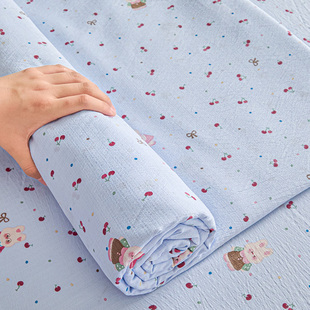 a类母婴级双层纱床单单件2025新款 宿舍单人被单三件套非全棉纯棉3