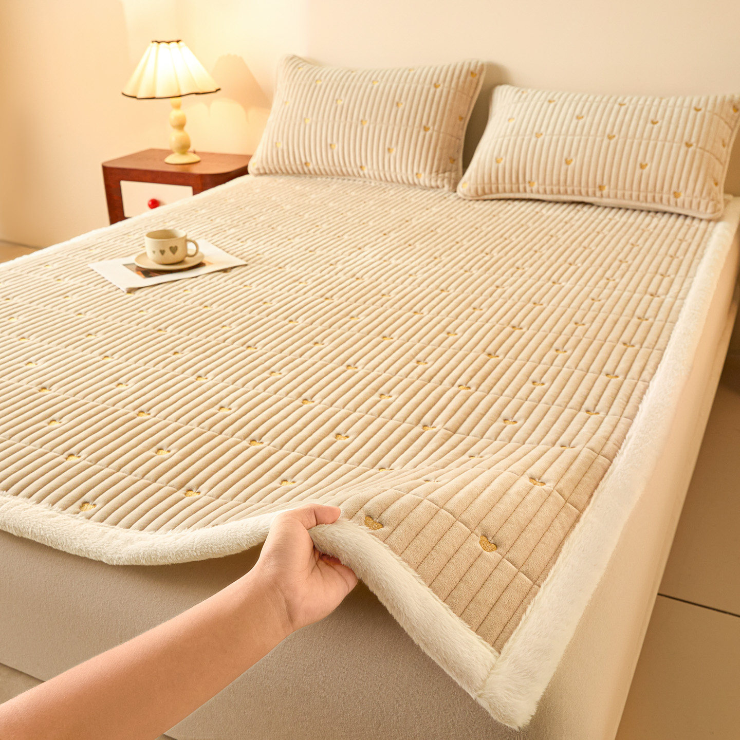 牛奶绒床单单件冬季加厚保暖单人珊瑚毛绒被单180x200加绒床褥垫,床上用品,床单,淘宝优惠券,粉丝福利购,淘宝优惠卷