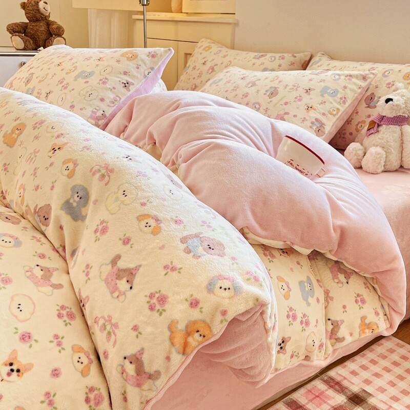 【A类母婴级】牛奶绒四件套