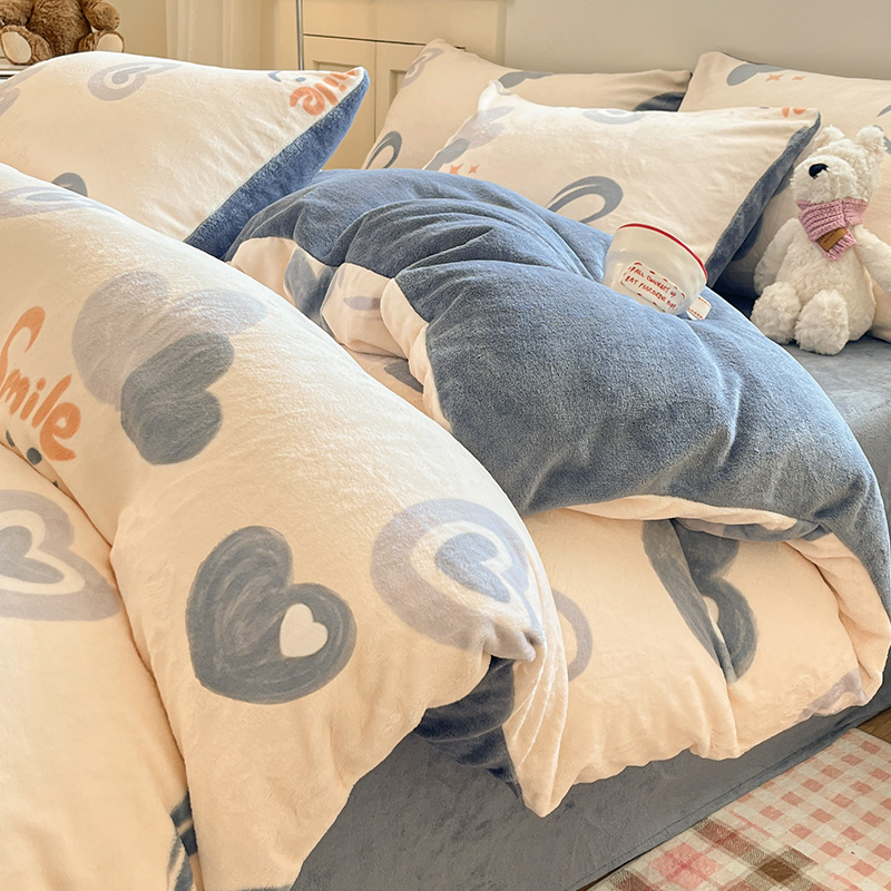 【A级母婴可用】牛奶绒四件套