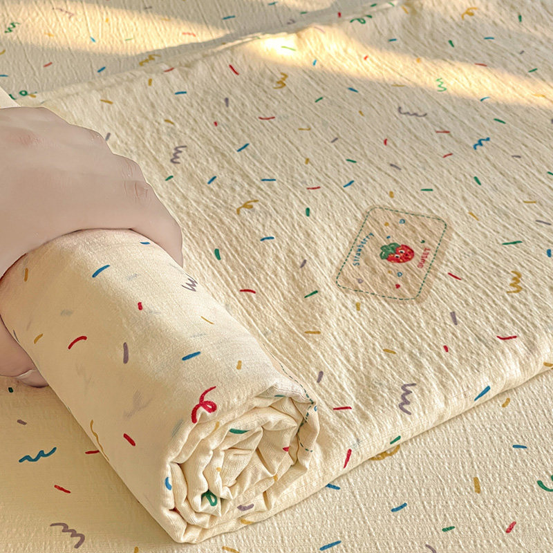 2025新款a类双层纱床单单件宿舍非全棉纯棉加厚被单人枕套三件套3,床上用品,床单,淘宝优惠券,粉丝福利购,淘宝优惠卷