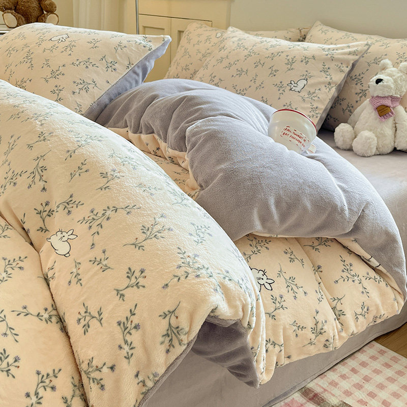 【A级母婴可用】牛奶绒四件套