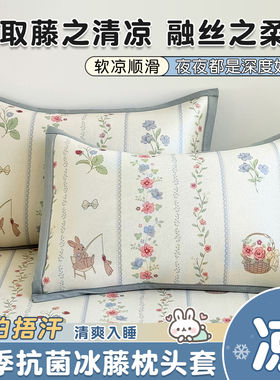 【A类标准】夏季凉感冰藤枕套