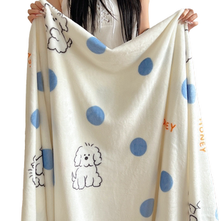 牛奶绒毛毯毛巾被小毯子午睡办公室沙发盖毯空调披肩单人加厚被子