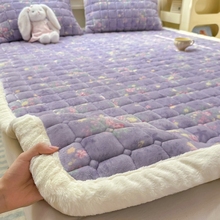 冬季牛奶绒床单单件2025新款宿舍单人加绒加厚床盖珊瑚绒床褥垫子