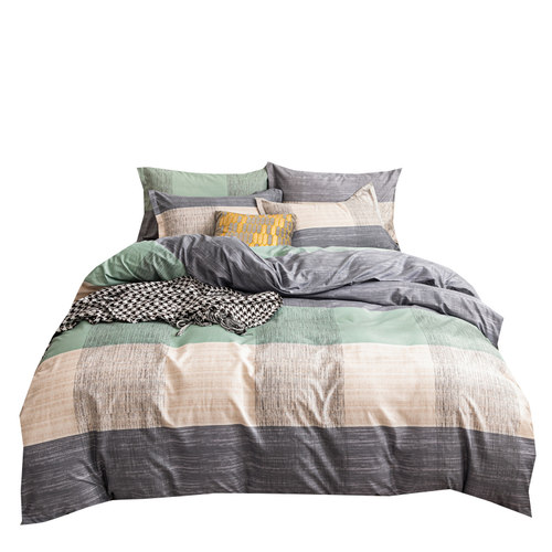 水洗棉四件套床笠四季通用3床上用品被套宿舍床单人三件套男冬季4