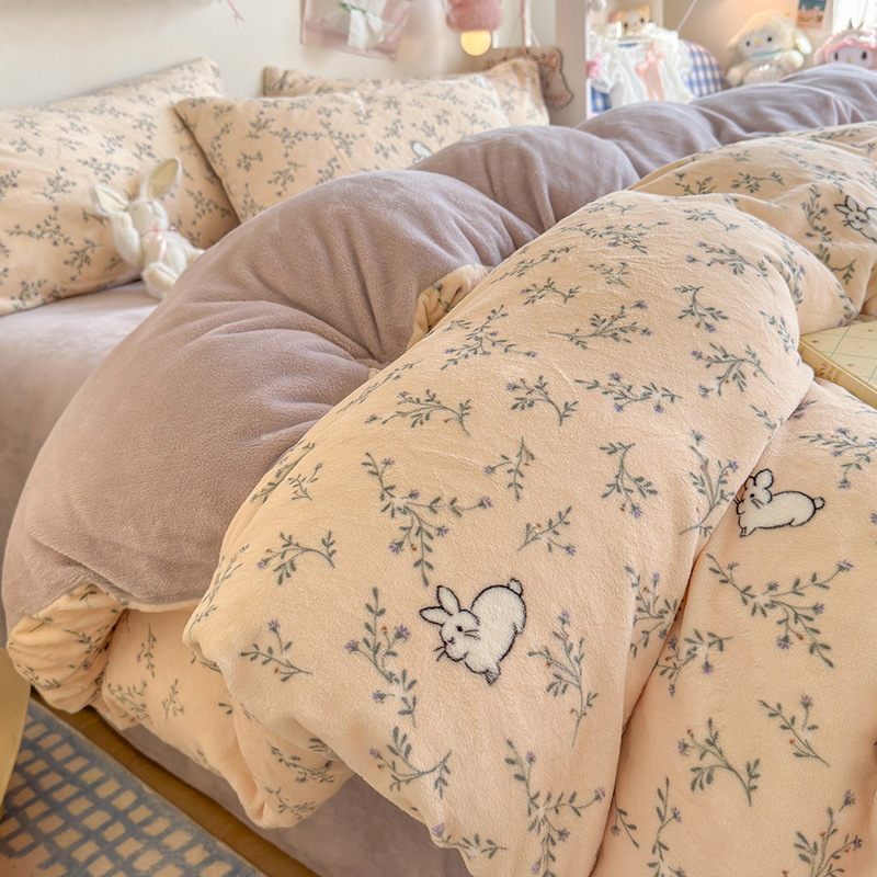 【A级母婴可用】牛奶绒被套单件