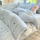 秋冬牛奶绒四件套2025新款 加厚卡通加绒珊瑚绒床单被套床上三件套
