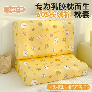 全棉乳胶儿童枕套一对装40x60枕头套单个30x50整套枕芯内胆套新款