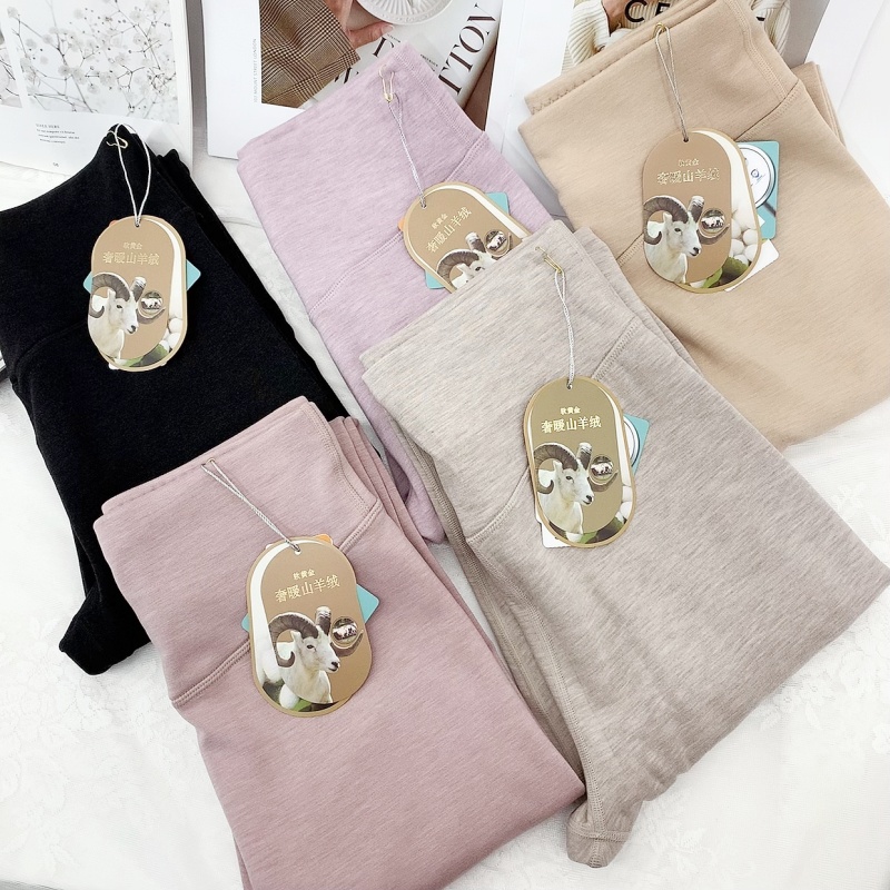 德绒保暖裤女内穿紧身冬季加绒加厚羊毛裤蚕丝羊绒棉毛裤无痕秋裤