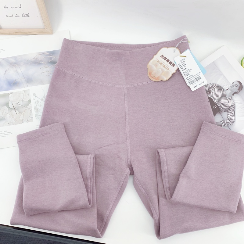 德绒保暖裤女内穿紧身冬季加绒加厚羊毛裤蚕丝羊绒棉毛裤无感秋裤