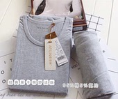 圆领秋衣秋裤 莱卡棉纯色大红纯棉毛衫 雅慧琳男内衣套装 打底衫 包邮