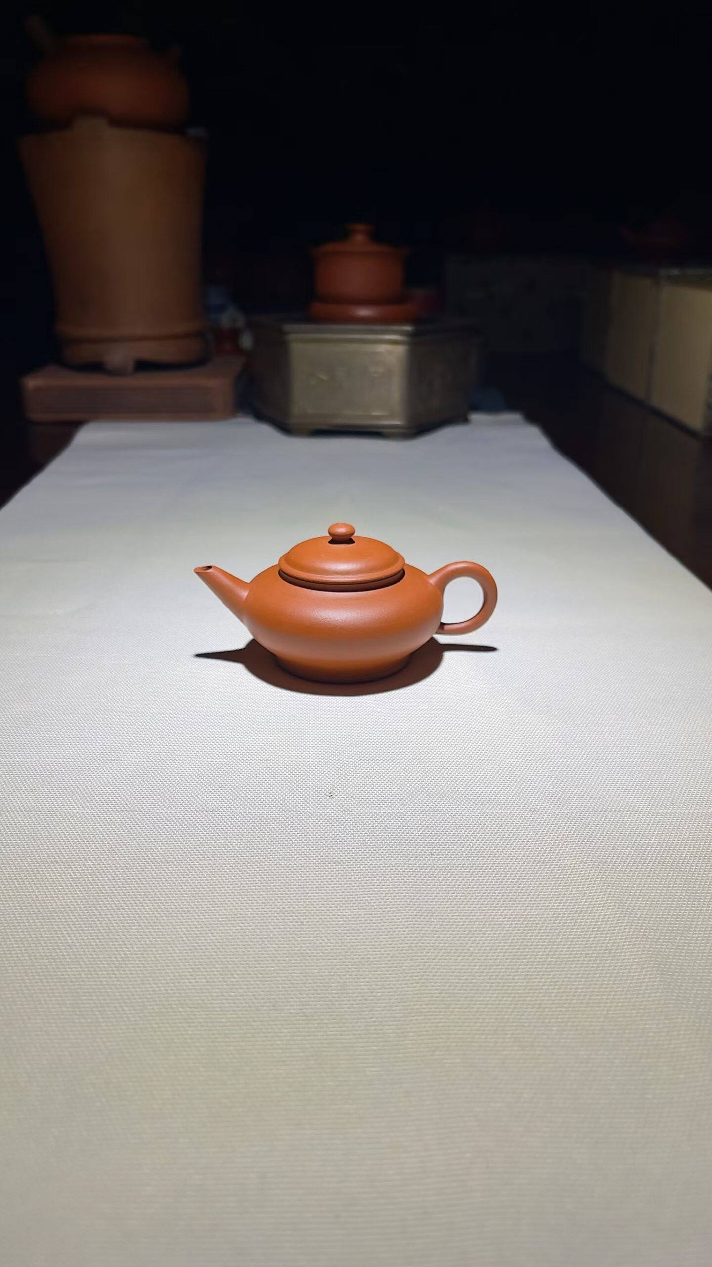 陈继湘摹古扁腹水平壶小品壶全手工薄胎潮州手拉壶精品容量60毫升