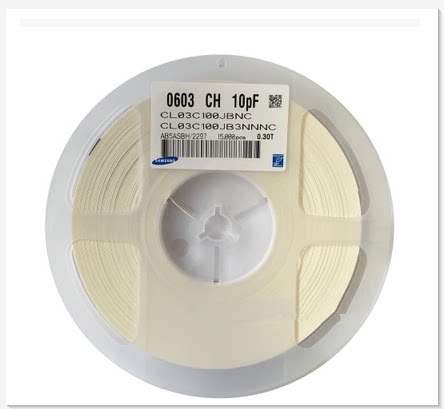 贴片电容 0201 10pf 100j 5% np0 15k/盘=71元