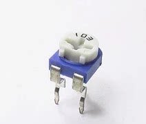 RM065-103 卧式 10K (兰白)蓝白可调电阻/电位器 WH06-2