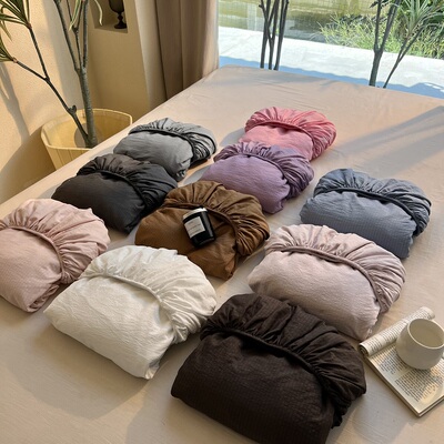 新款纯色简约风柔软舒适单件床笠