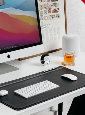 Orbitkey Desk Mat办公室桌垫纯素皮革磁性电缆支架文件隐藏防水