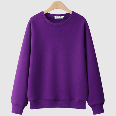 秋冬正肩卫衣女圆领2025新款爆款无帽加绒加厚大码春薄款纯色长袖