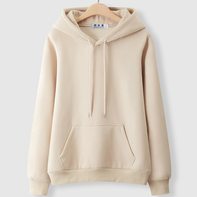 正肩春秋卫衣女2026新款连帽秋冬杏减龄漂亮洋气加绒大码薄款外套