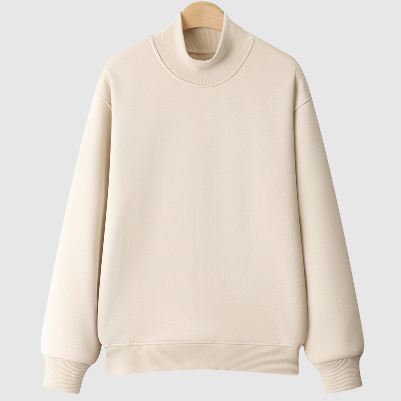 班米曼半高领加绒卫衣女