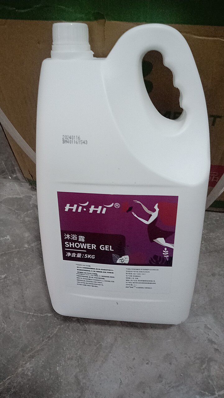 HIHI宾馆酒店一次性用品洗发液沐浴露美容院浴场桶装洗沐5L*4瓶