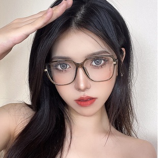 网红素颜文艺方框时尚TR全框男女粗框边可配防蓝光近视眼镜