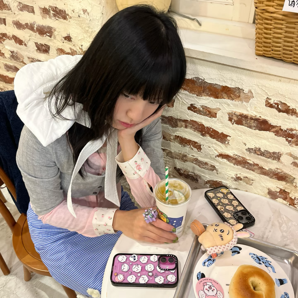 DJ 棉花糖/渐变橙/彩色/黑框亚克力壳